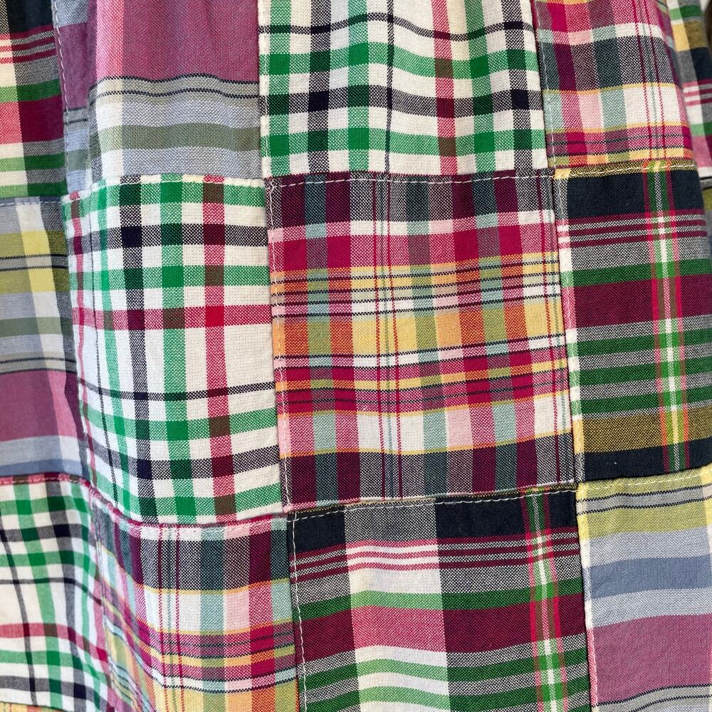 Ll Bean Cotton Patchwork Madras Multicolor Y2k Pr… - image 8